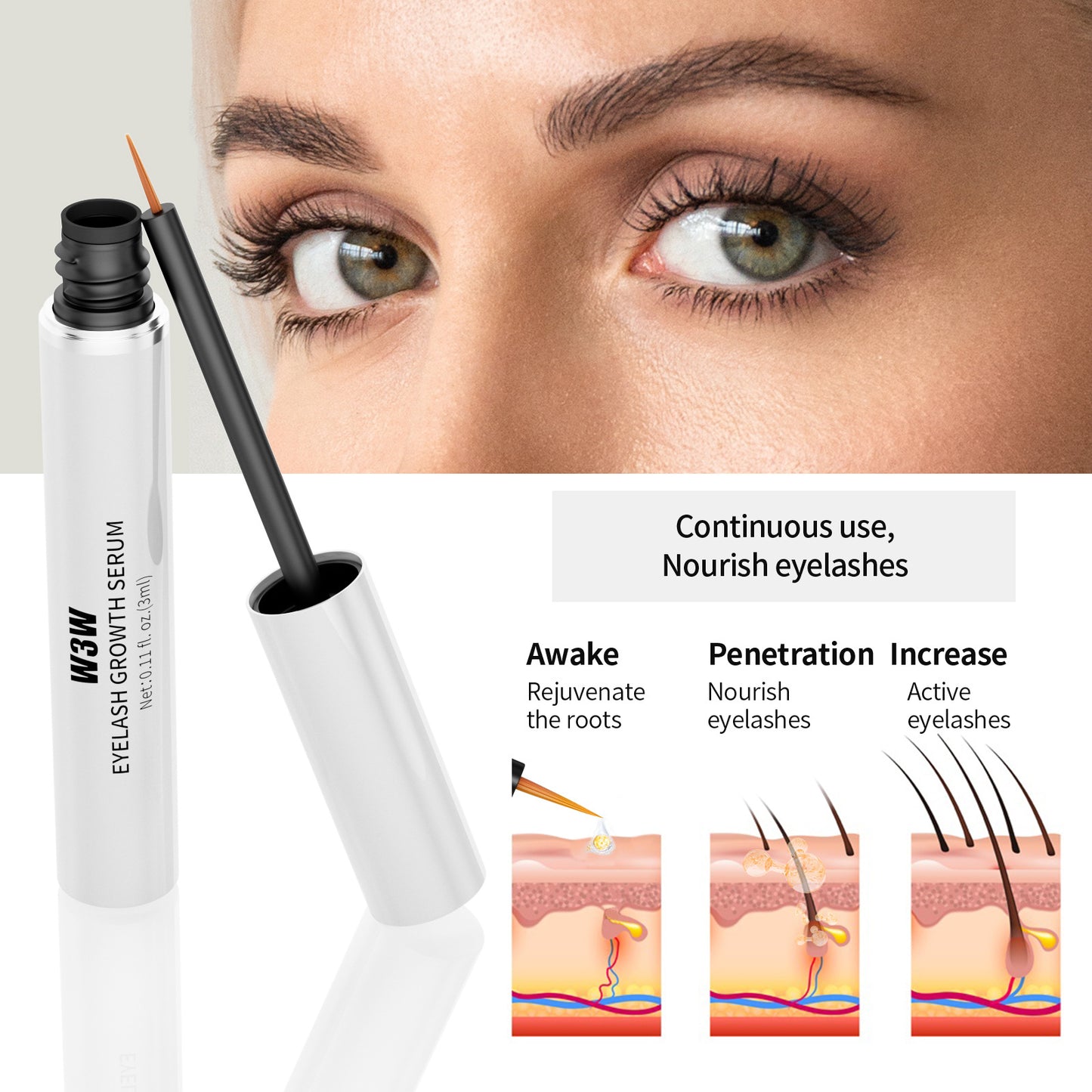 Advanced Eyebrow & Eyelash Growth Serum 3-Pack